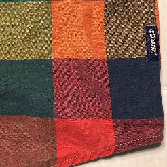 Vintage Guess flannel plaid button down - Picture 5 of 12